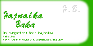 hajnalka baka business card